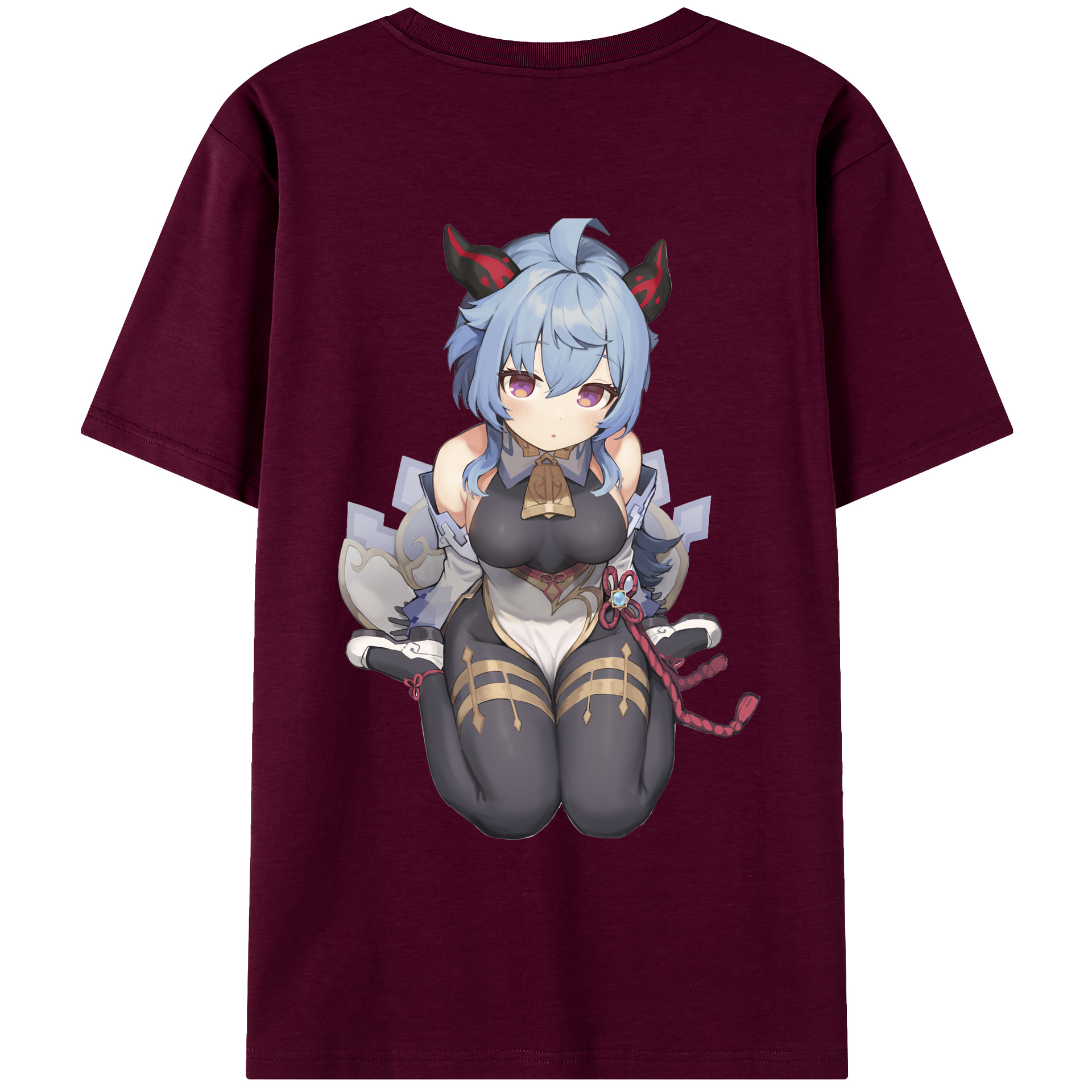 げんし神 甘雨 かんう genshin Ganyu レディース半袖Tシャツ(バックプリント)